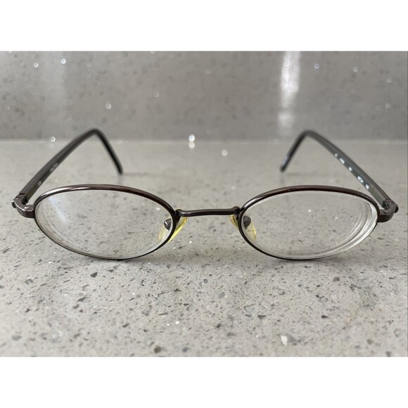 Nautica Eyeglasses Frames ONLY N7036 001 Brown Round Full Rim 46-21-135 - Picture 1 of 12